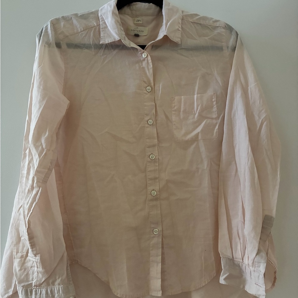 Soft Light Pink Button-Down Shirt
